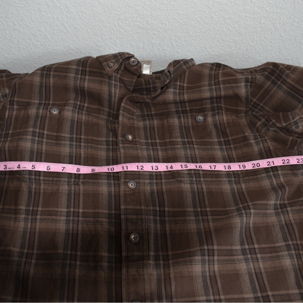Duluth Trading Flannel Long Sleeve Button Front size L - Picture 5 of 7